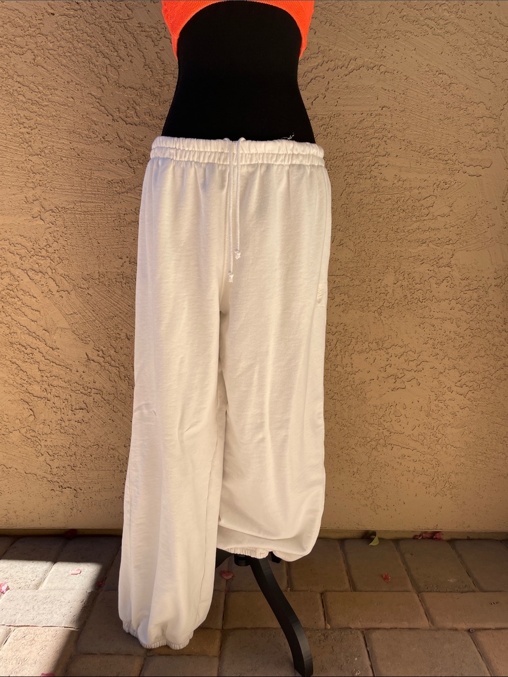 Free People Movement White Drawstring  Sweatpants